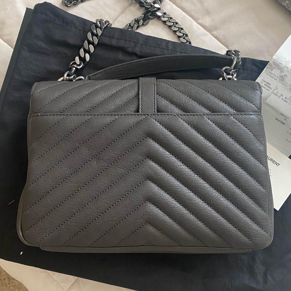 Saint Laurent 2019 Matelasse Chevron Monogram Medium College Bag - Picture 6 of 12